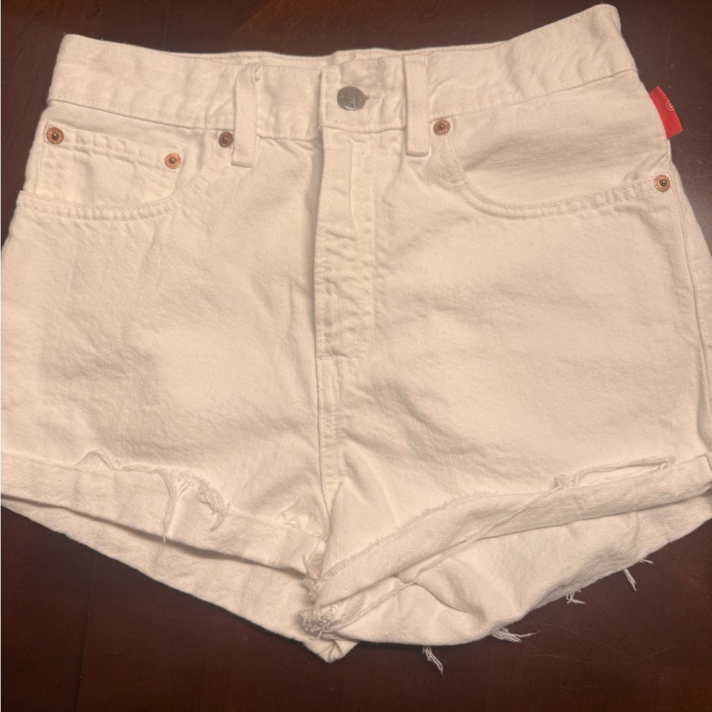 White Denim Women's Shorts